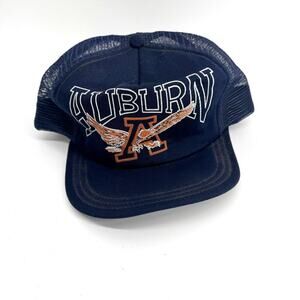 Vintage Auburn Tigers Snapback Trucker Hat 80s 90s - Sportswear College Logo